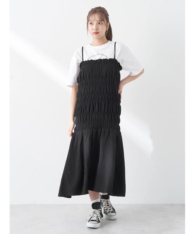 2wayシャーリングキャミワンピース/earth music&ecology（アース