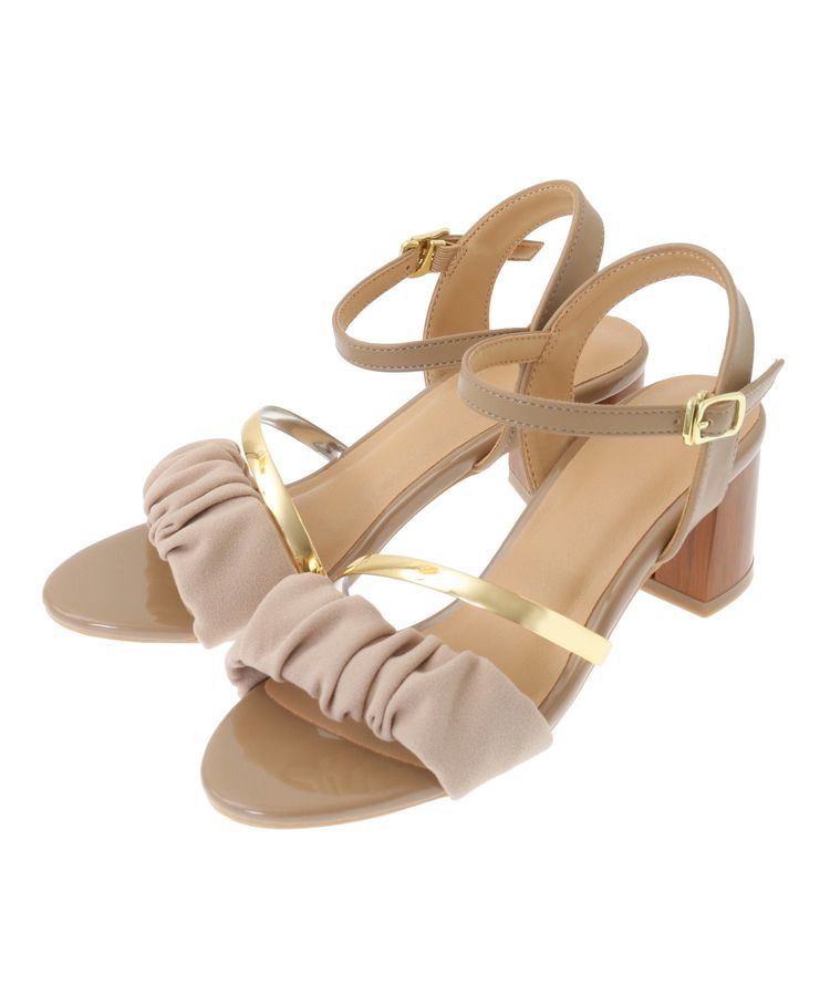 minia ギャザーストラップサンダル/Green Parks（グリーン パークス