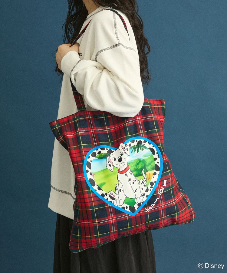 101匹わんちゃん/チェック柄トートバッグ/Green Parks（グリーン