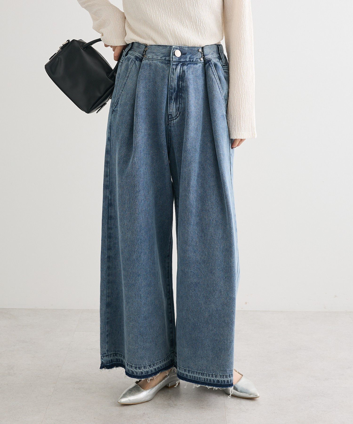 タックワイドデニムパンツ/Green Parks（グリーン パークス）のデニム