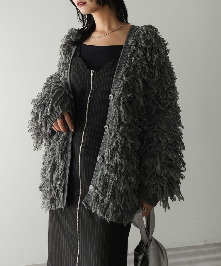 フリンジニットカーディガン/AnriettMusée（アンリエットミュゼ）の