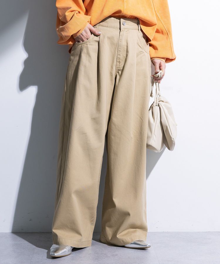 チノタックワイドパンツ/Green Parks（グリーン パークス）のワイド