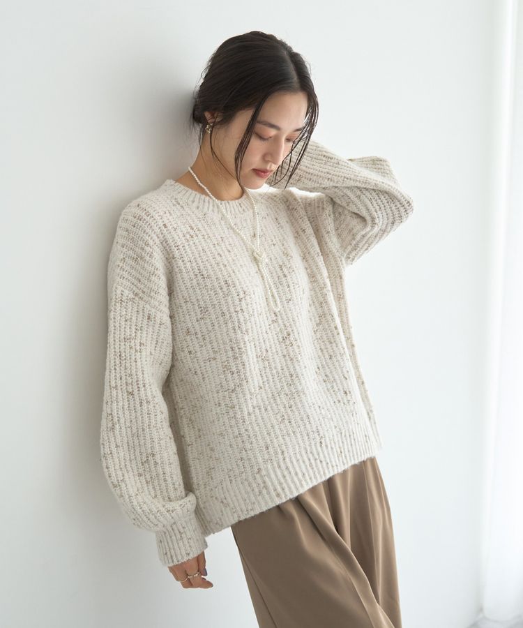 ラメMIX畦編みニット/YECCA VECCA（イェッカ ヴェッカ）のニット