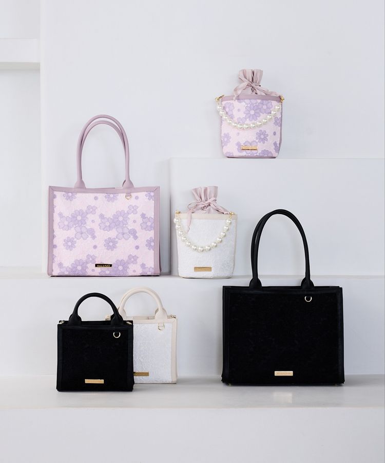 EC限定フラワーレース2Wayバケツ型バッグ/Maison de FLEUR（メゾン ド