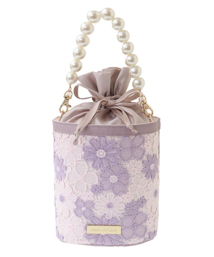 フラワーレース2Wayバケツ型バッグ/Maison de FLEUR（メゾン ド