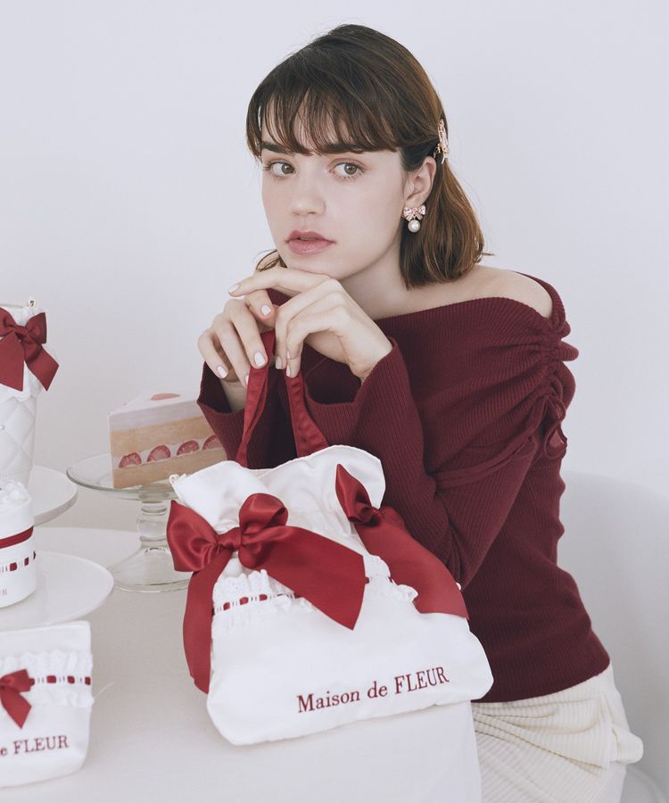 ガトーフレーズダブルリボン2Wayトート/Maison de FLEUR（メゾン ド
