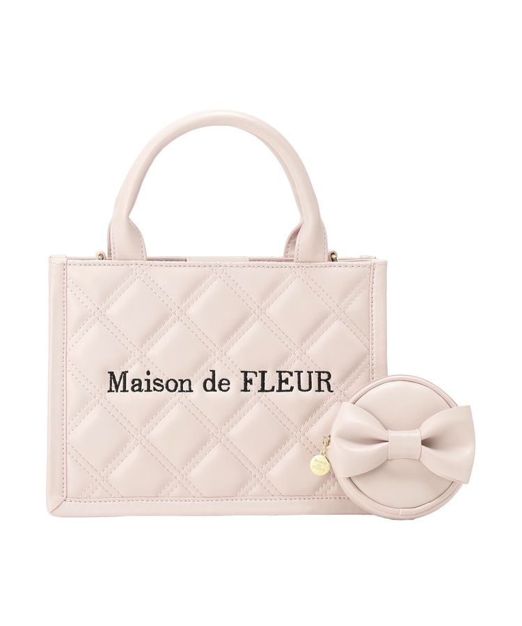 ミニポーチ付きキルティングトートバッグ/Maison de FLEUR（メゾン ド