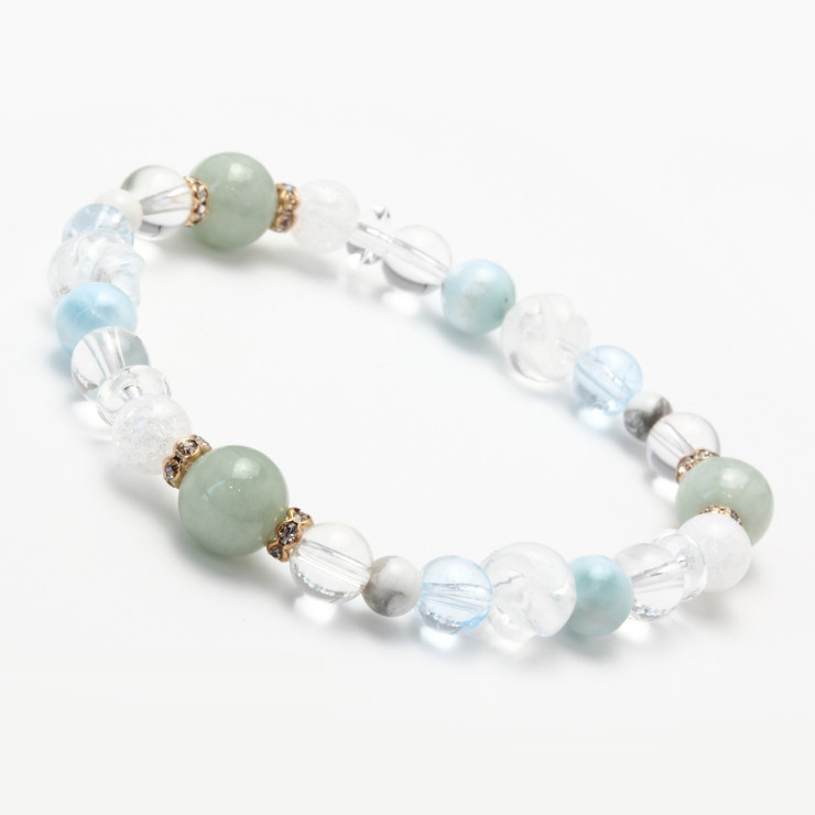 翡翠・ラリマー デザインブレスレット｜天然石・パワーストーン通販