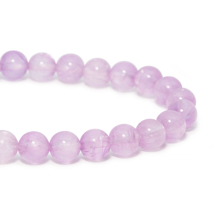 一点もの】クンツァイト6mm シンプルブレスレット【鑑別書付き