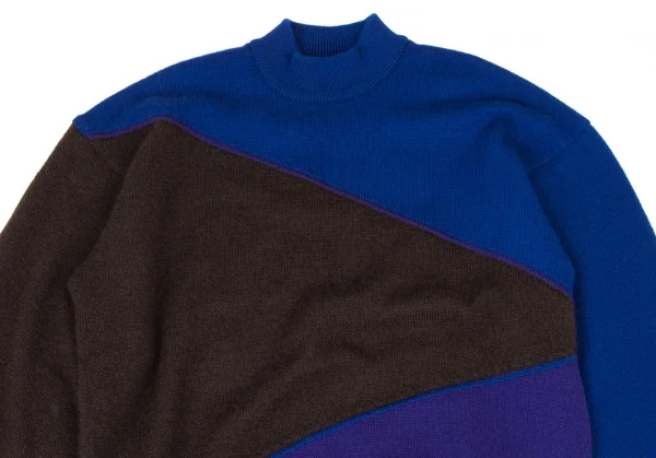 イッセイミヤケメンISSEY MIYAKEMEN ウールナイロン切替モックネック