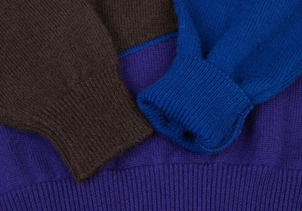 イッセイミヤケメンISSEY MIYAKEMEN ウールナイロン切替モックネック