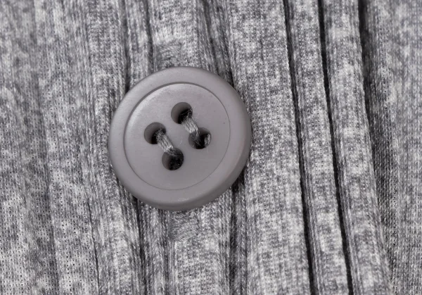 プリーツプリーズPLEATS PLEASE ファブリックプリント襟着脱ポロシャツ