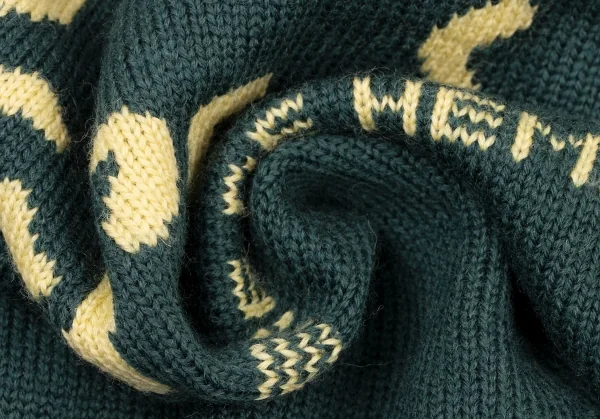 パパスPapas ロゴ刺繍ニットカーディガン 深緑L位 (K-136661)