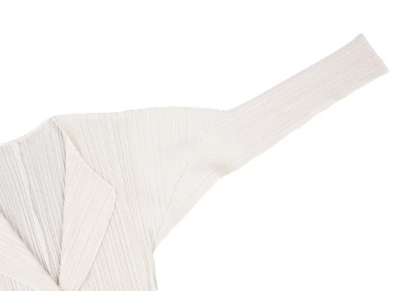 プリーツプリーズPLEATS PLEASE プリーツボタンレスカーディガン オフ