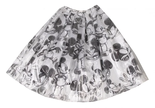 コムデギャルソンCOMME des GARCONS PVCミッキーレイヤードスカート