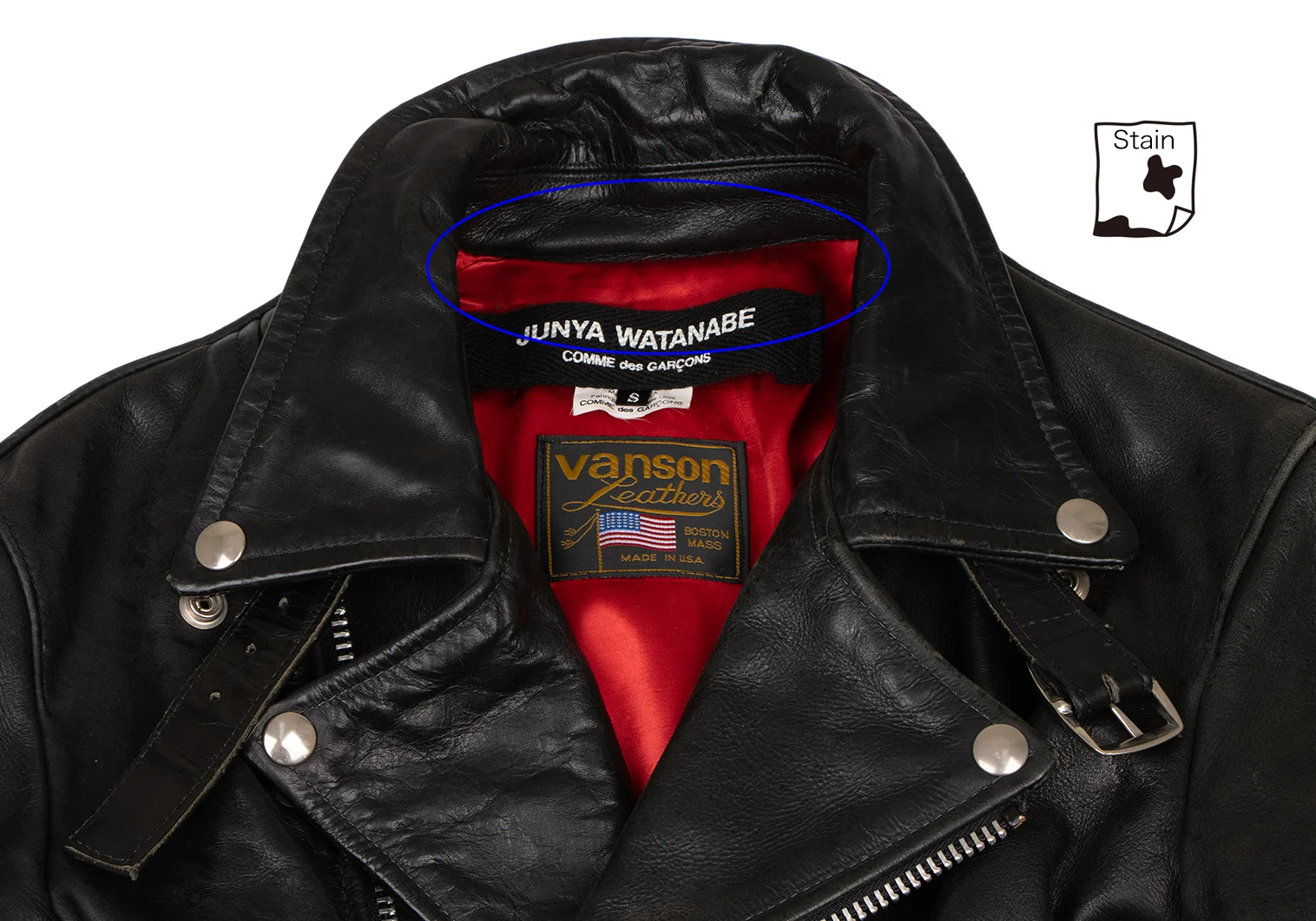 JUNYA WATANABE COMME des GARCONS Leather Motorcycle Black S (K-137441)