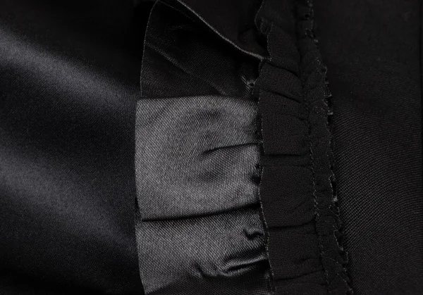 コムデギャルソンCOMME des GARCONS サテンフリル切替ウールギャバ