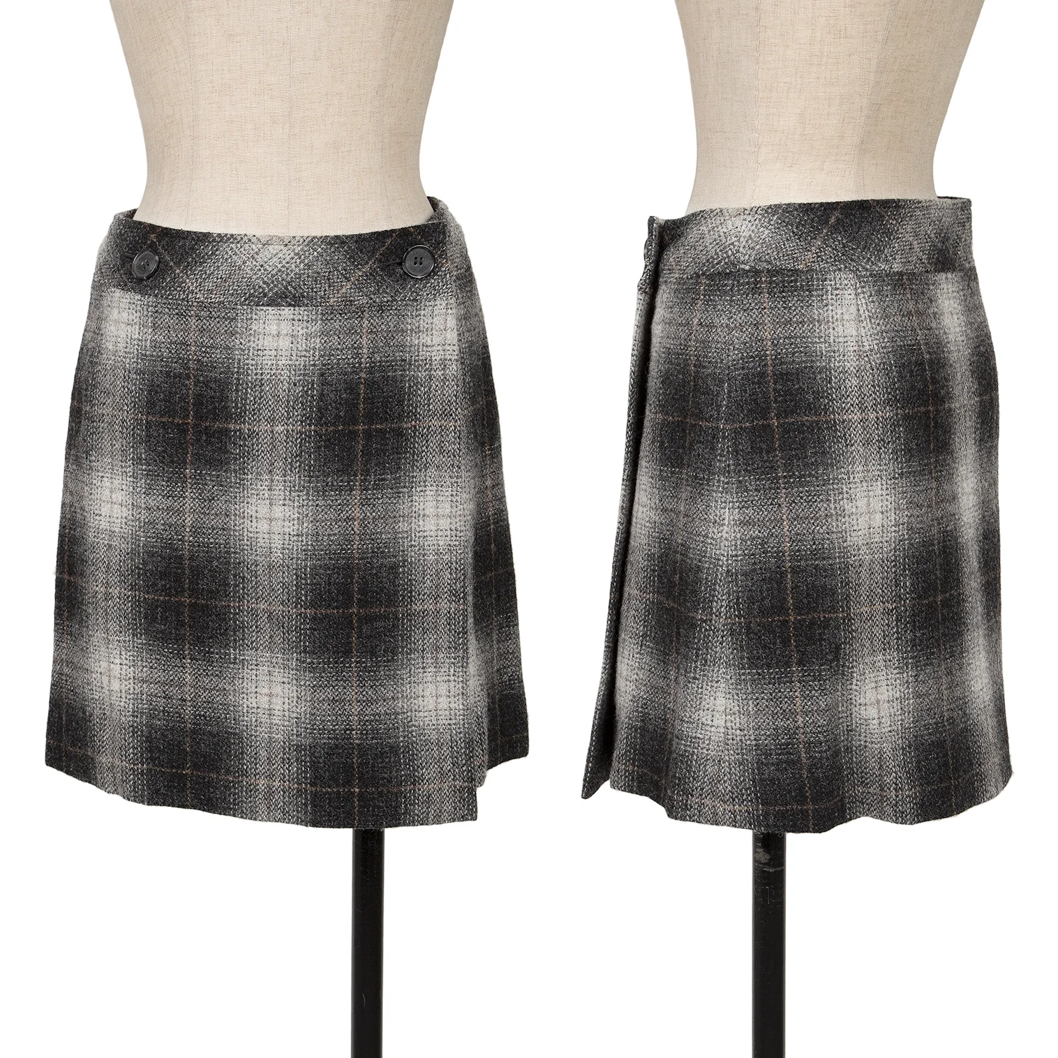 バーバリーブルーレーベルBURBERRY BLUE LABEL ウールチェックラップ