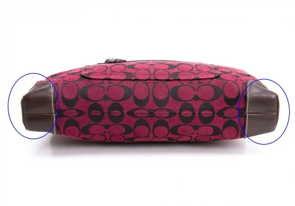 コーチCOACH H2J-6082 シグネチャーハンドバッグ 赤茶 (K-138263)