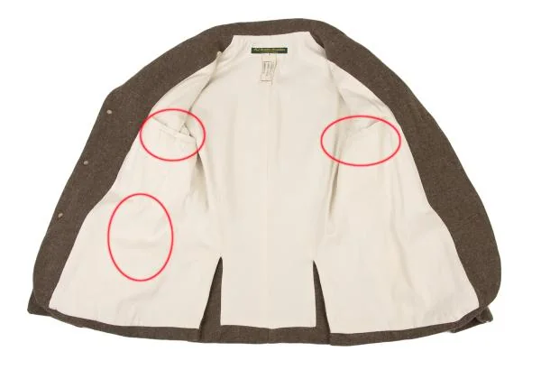 ポールハーデンPaul Harnden ウールツイードブレザージャケット モカS