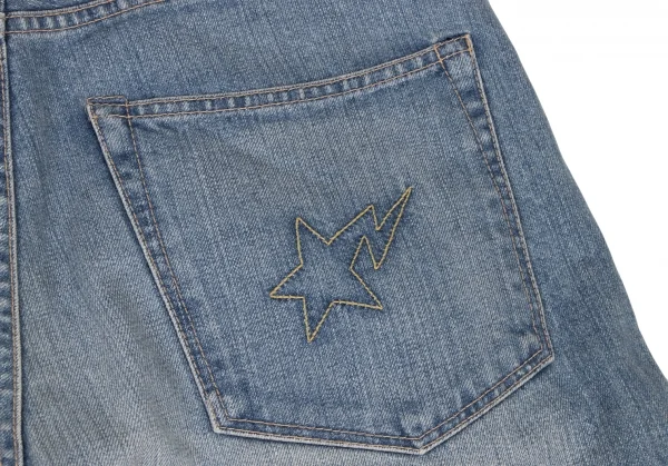 アベイシングエイプA BATHING APE バックポケット刺繍デザインデニム