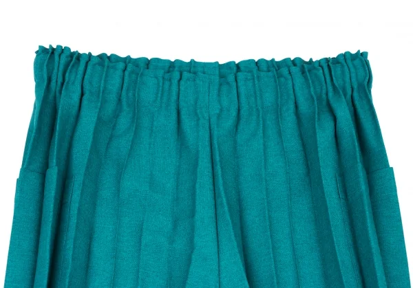 イッセイミヤケ ミーISSEY MIYAKE me ポリプリーツパンツ ターコイズ