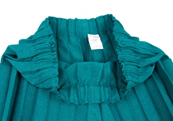 イッセイミヤケ ミーISSEY MIYAKE me ポリプリーツパンツ ターコイズ