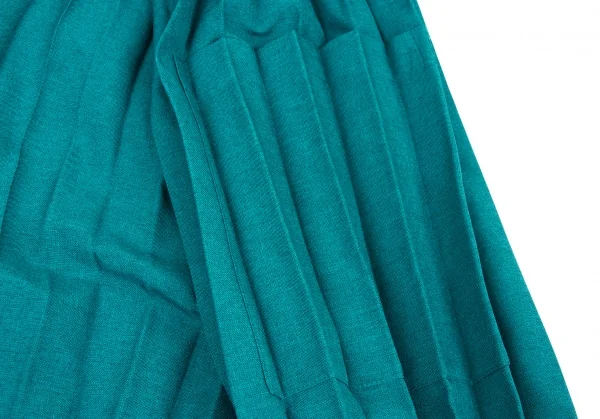 イッセイミヤケ ミーISSEY MIYAKE me ポリプリーツパンツ ターコイズ