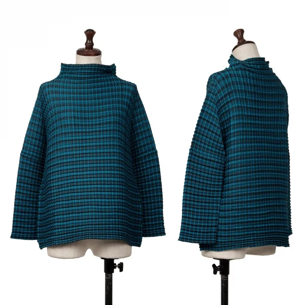 イッセイミヤケ ミーISSEY MIYAKE me チェックプリントストレッチ