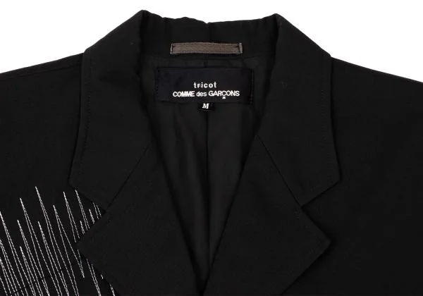 トリココムデギャルソンtricot COMME des GARCONSウール切替ギザギザ