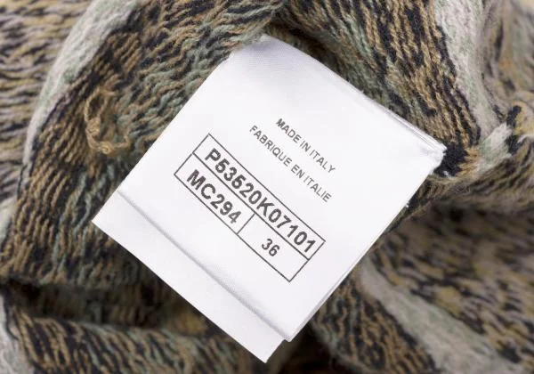 シャネルCHANEL ココマーク総柄ジャガード半袖ニットワンピース マルチ