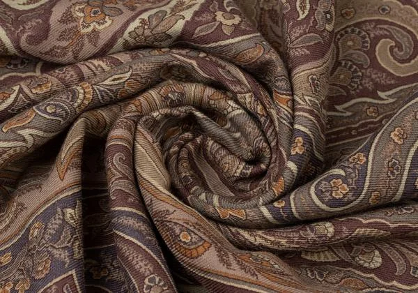 エトロETRO ペイズリー柄大判スカーフ 茶他 (K-144878)