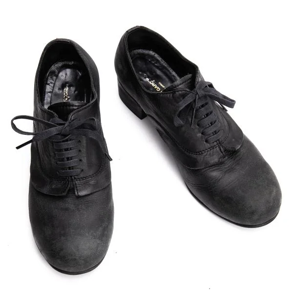 コムデギャルソンCOMME des GARCONS スクラッチ加工レザーヒール