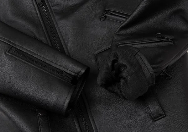 ジュンヤワタナベJUNYA WATANABE フェイクレザーライダースジャケット