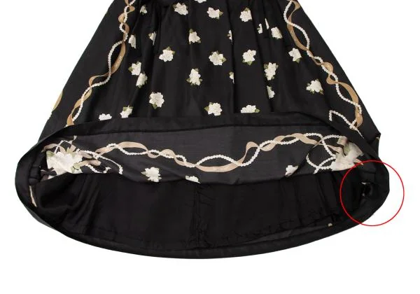 インゲボルグINGEBORG プリーツフラワープリントスカート 黒9 (K-145507)