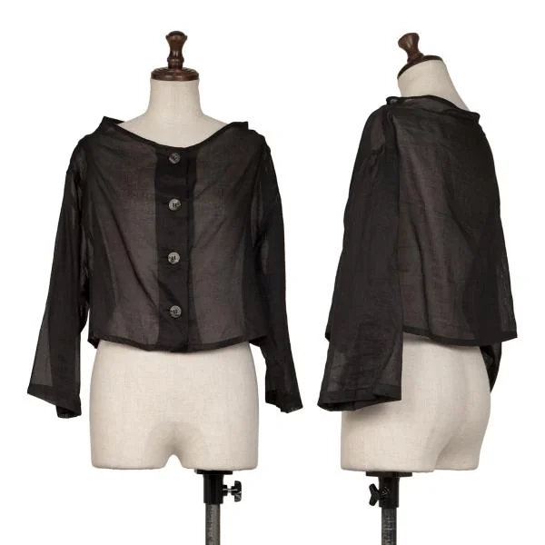 センソユニコSENSOUNICO 慈雨 シアーコットンショートジャケット 黒40