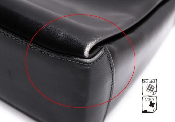 グッチGUCCI ターンロックレザーハンドバッグ 黒 (K-145621)