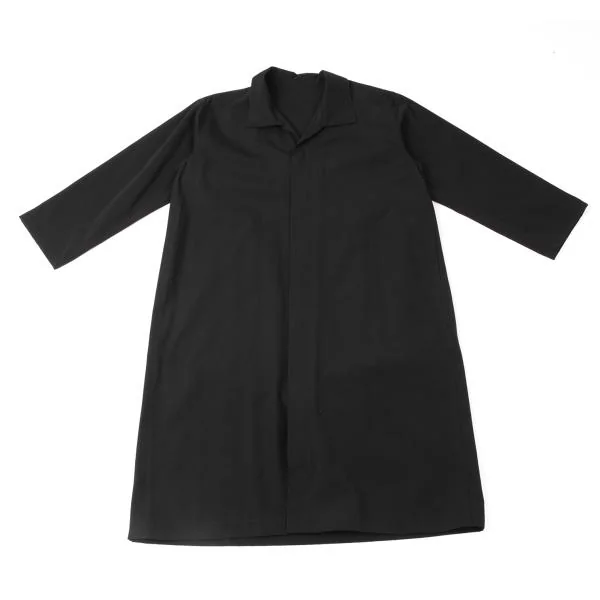 ヨーガンレールJURGEN LEHL レーヨンコットンフライフロントコート 黒M