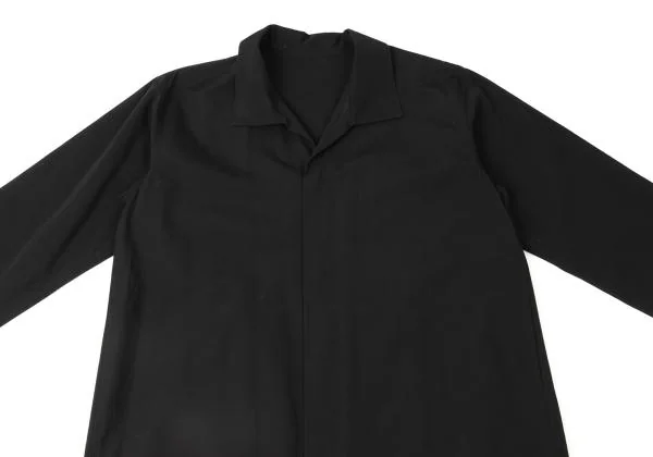 ヨーガンレールJURGEN LEHL レーヨンコットンフライフロントコート 黒M