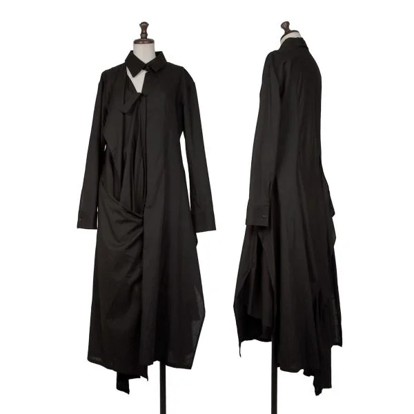 ヨウジヤマモト ファムYohji Yamamoto FEMME ドレープ変形シャツ