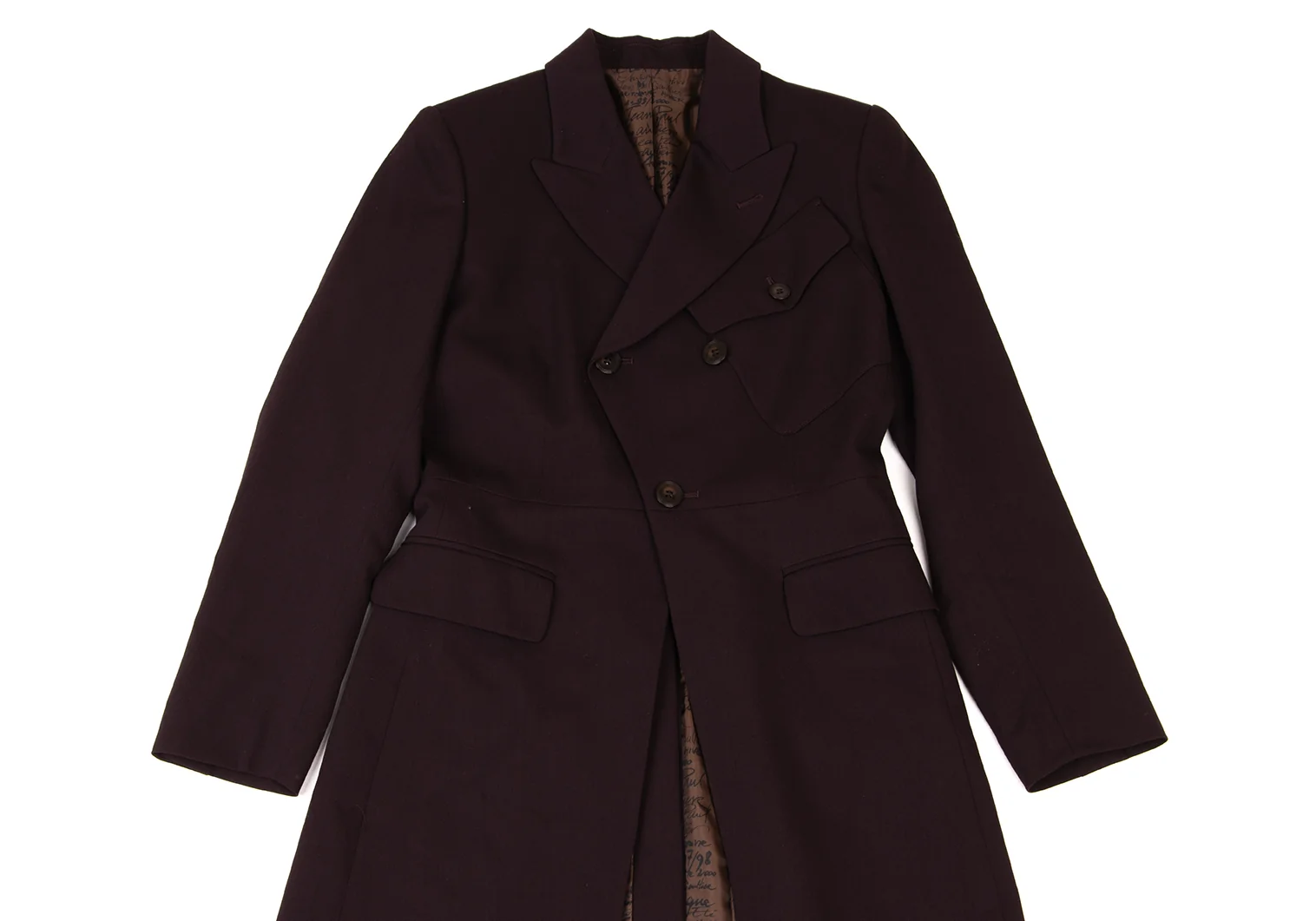 Jean Paul GAULTIER CLASSIQUE Wool Gaba Long Jacket Purple 40 (K