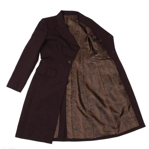Jean Paul GAULTIER CLASSIQUE Wool Gaba Long Jacket Purple 40 (K