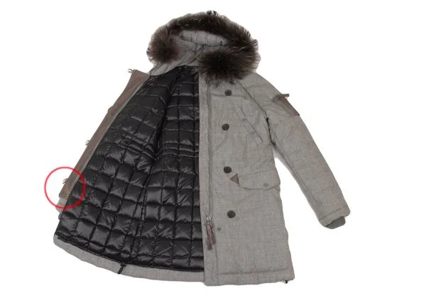 デュベティカDUVETICA APATE ラクーンファーウールダウンコート グレー