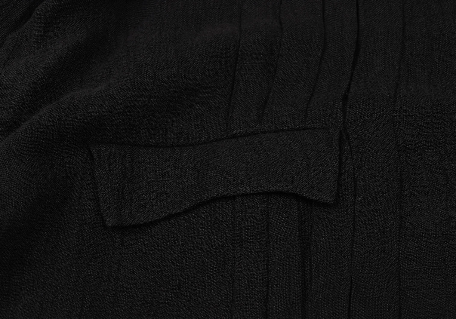 Professor. E Pleated Design Side String Jacket Black 38 (K-147903)