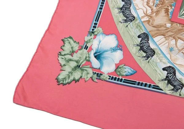 エルメスHERMES カレ90 トロピック スカーフ ピンク (K-148084)