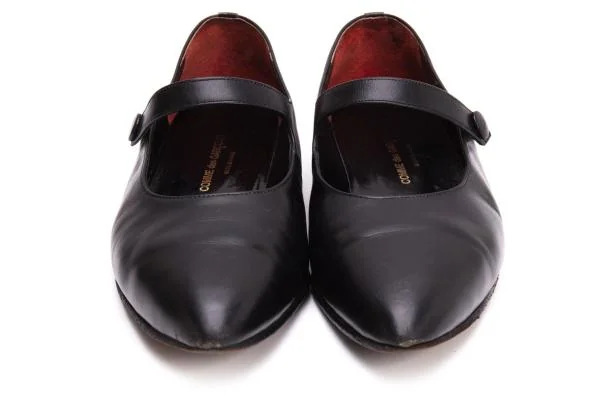 コムデギャルソンCOMME des GARCONS ストラップレザーシューズ 黒23 (K