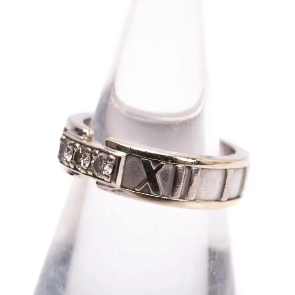 ティファニーTIFFANY&CO 3Pダイヤモンド アトラスローマ数字リング