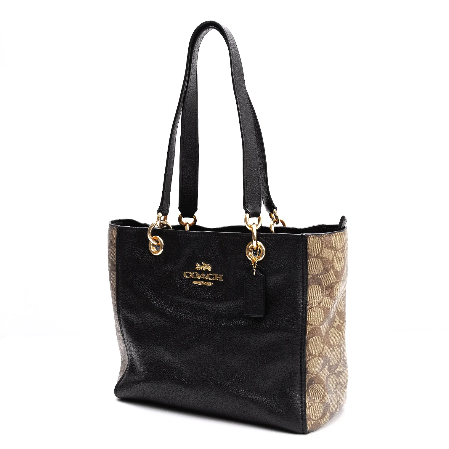 コーチCOACH J1997-F80810 シグネチャー切替レザートートバッグ 黒