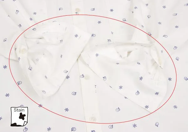 ISSEY MIYAKE I.S. Cotton Patterned Long Sleeve Shirt White 9 (K