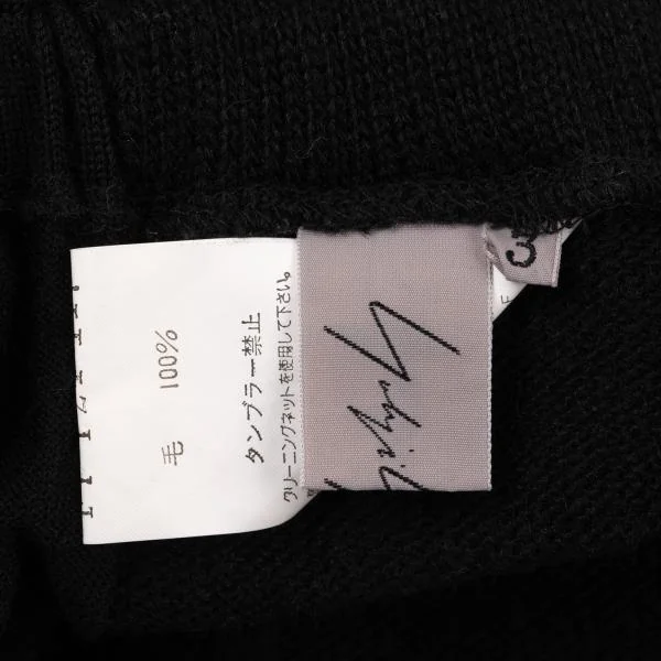 ヨウジヤマモト ファムYohji Yamamoto FEMME ウール切替デザインニット